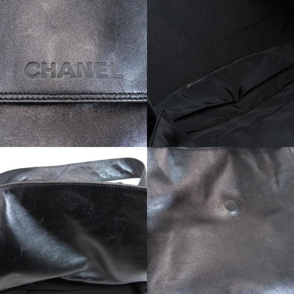 Chanel Logo Gold Hardware Shoulder Bag Calf Black - Picture 7 of 9
